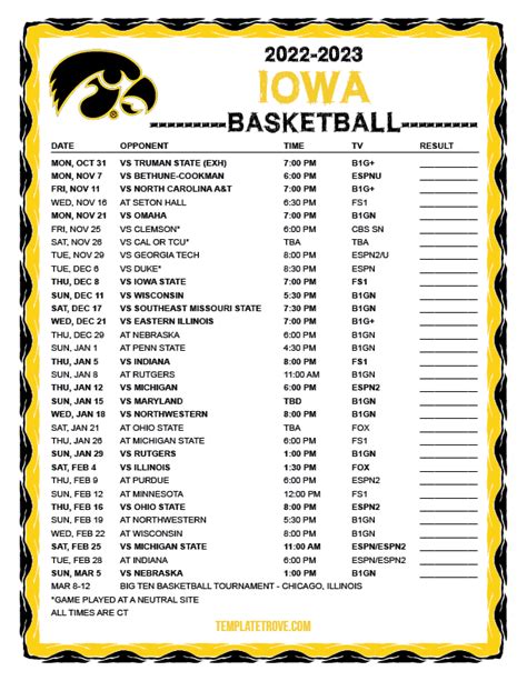 iowa men's basketball tv schedule 2022-23